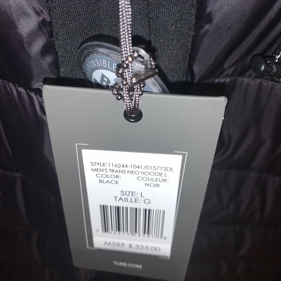 Tumi Men’s trans Neo Hoodie size Large - Picture 4 of 6